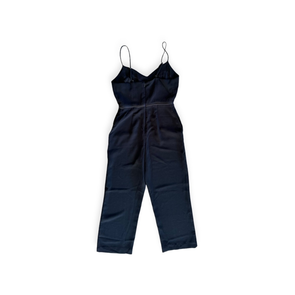 Maeve Anthropologie jumper jumpsuit black sleeveless open side cut out 0 Petite - Picture 3 of 6